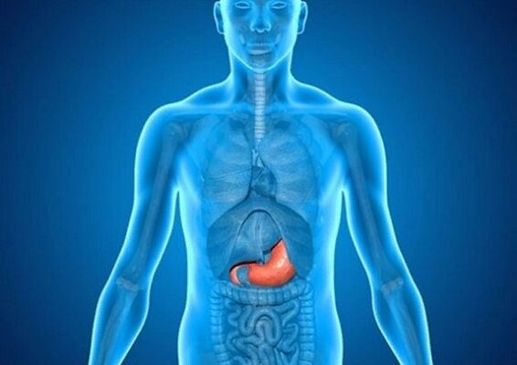 Stomach ulcer as a cause of back pain under the left shoulder blade