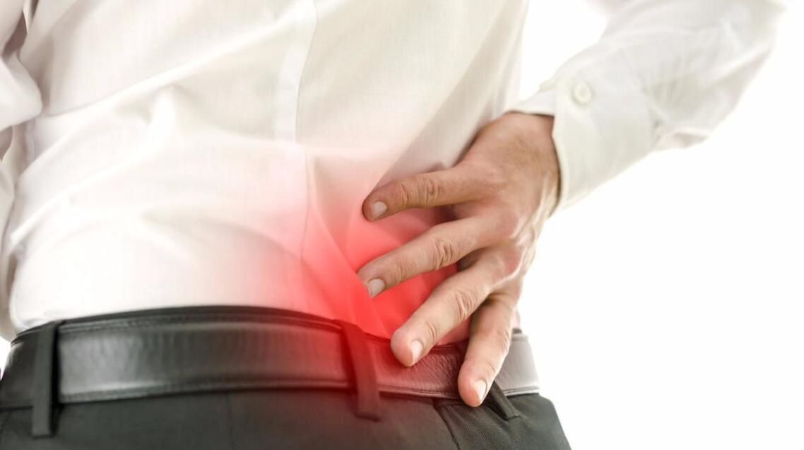 severe pain in the lower back